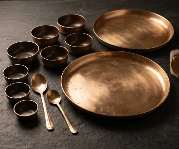 Brass Dinner Set Premium